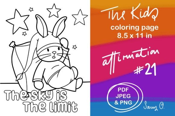 Affirmations Rabbit Child Coloring KDP: Creative Uses