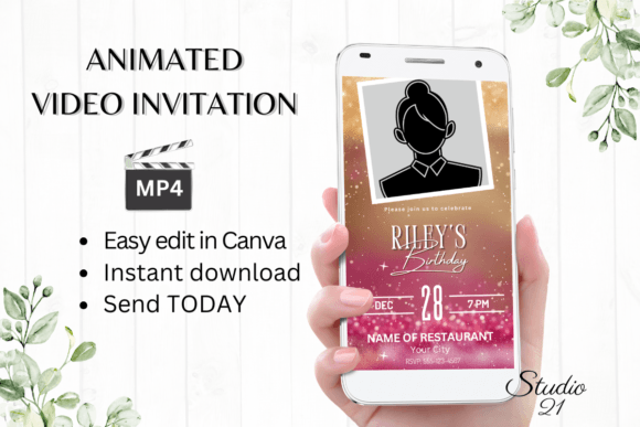 Animated Birthday Party Invitation: Instant Celebration Style