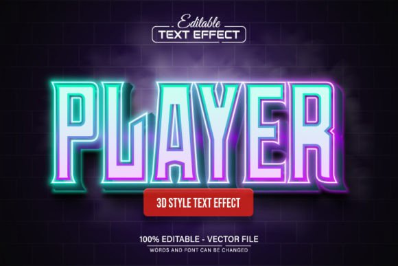 Captivate Audiences with a Player Neon Glowing 3D Text Effect