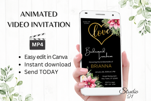 Christmas Bridesmaid Luncheon W4191BL: A Festive Script for Holiday Invitations