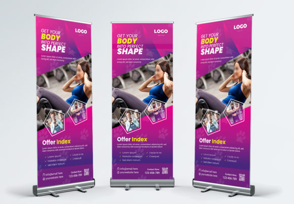 Fitness Gym Roll Up Banner: The Ultimate Promo Tool