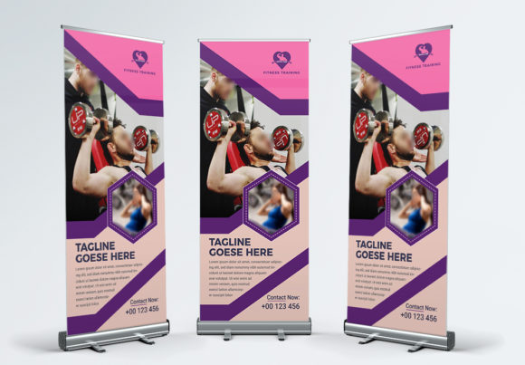 Fitness Roll Up Banner: A Professional, Fresh Template for Your Business