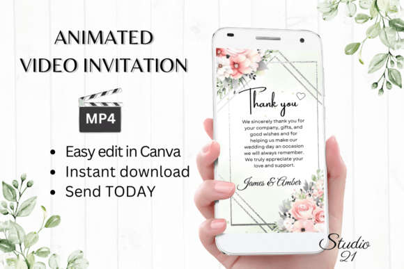 Pink Roses Wedding Thank You W9274TU: A Blend of Romance and Digital Utility
