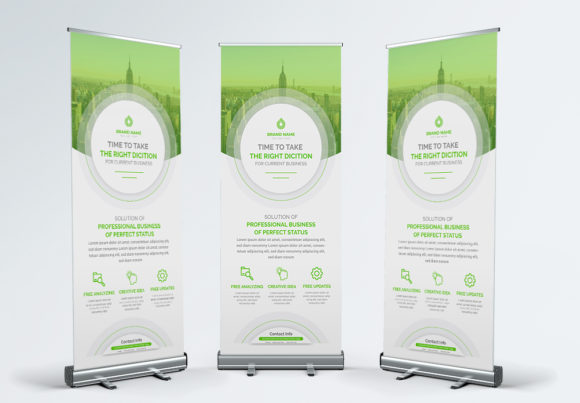 Professional Roll Up Banner Template for Business Promotion