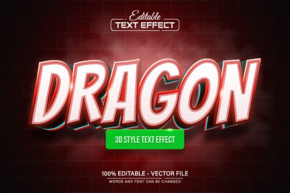 Red Dragon 3D Text Effect Editable: Instant Depth and Impact