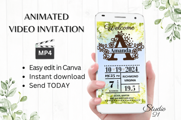 Share Your Joy Instantly with an Animated Baby Birth Announcement