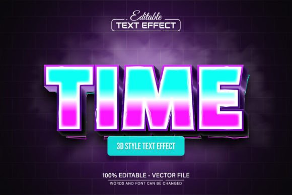 Time 3d Text Effect Editable: Dynamic Depth for Modern Design