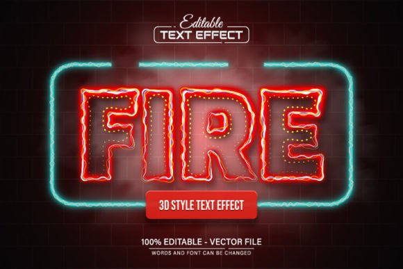 Unlock Dynamic Branding with Fire Red Line Neon Light Text Effect