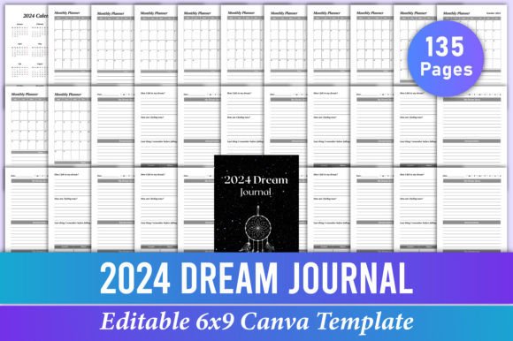 Unlock Your Subconscious: A Practical Guide to the 2024 Dream Journal Canva KDP Interior